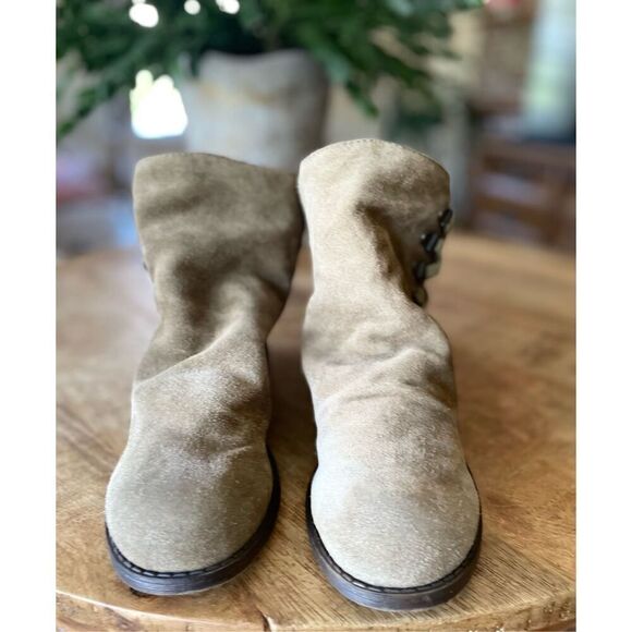 NINE WEST Womens Sz 5 M Brown Suede Lace Up Ankle Fashion Boots Booties - Picture 10 of 11